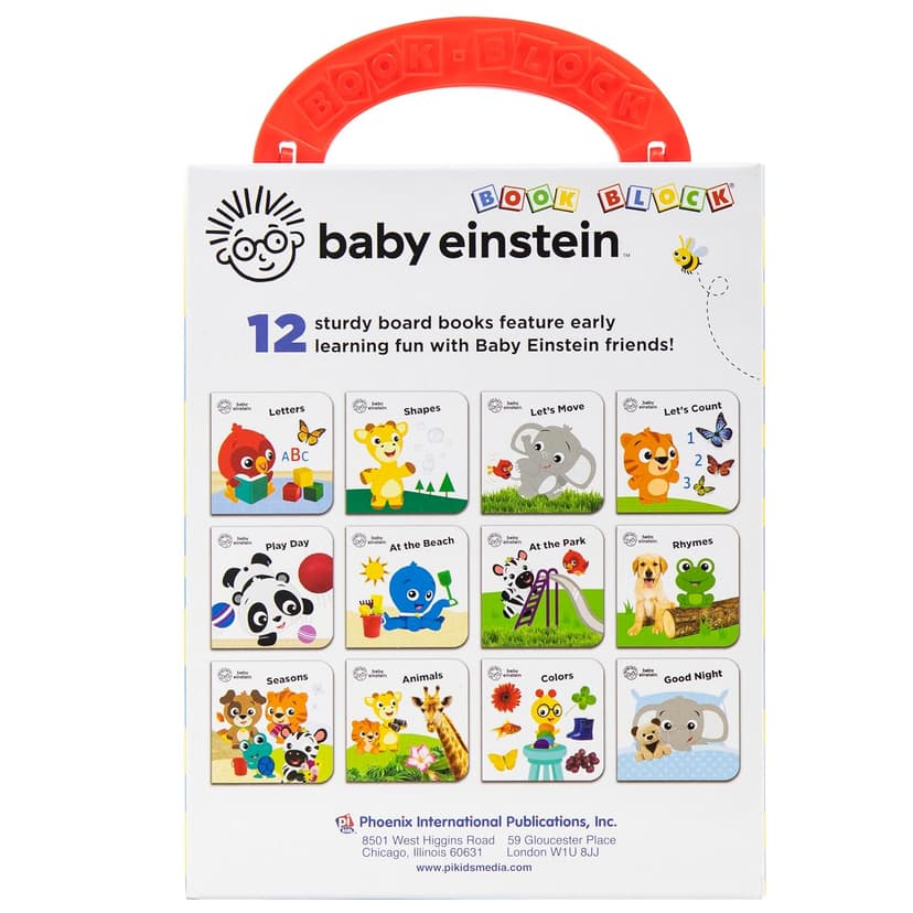 Baby Einstein - My First Library Board Book Block 12-Book Set - First Words, Letters, Counting, and More! - PI Kids 1503751864