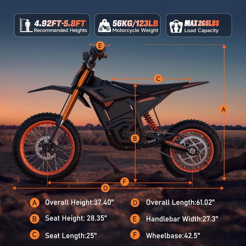 Malzahar Electric Dirt Bike for Teens Adults, 3500W, 40MPH & 60 Miles Electric Motorcycle, 48V/23.4AH Removable Battery, Hydraulic Brakes & Full Suspension, Mountain Off-Road E Dirt Bike for Age 13+