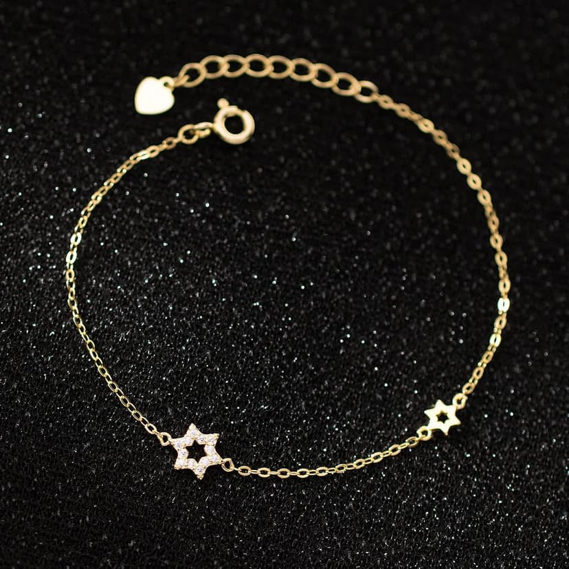 LOVECOM 925 Sterling Silver Star/Heart/Flower/Butterfly Bracelets for Women B0DQ93M6G7