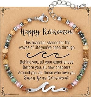 TONY & SANDY Friend Gifts for Women, Unique Birthday Gifts for Women, Sister Gift from Sister, Wave Bracelet, Christmas Stocking Stuffers for Woman Female, Bestie Friendship Bracelets B0FMNH4N6P