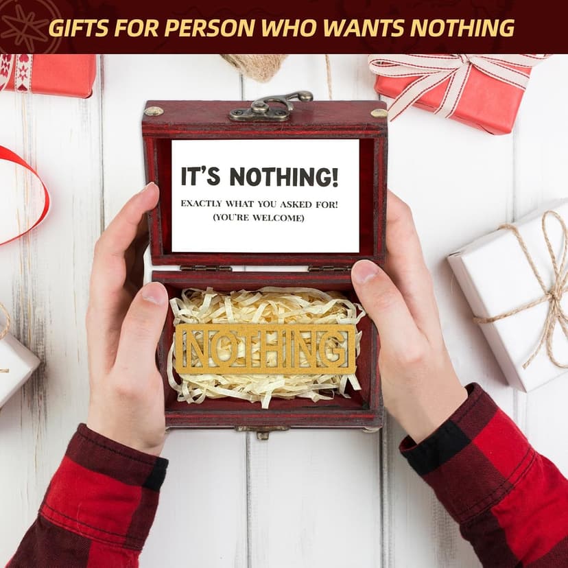 The Gift of Nothing - Gag Gifts for Person Who Wants Nothing & Who Has Everything Great for White Elephant Funny Birthday Christmas Idea Joke Gifts for Women Men
