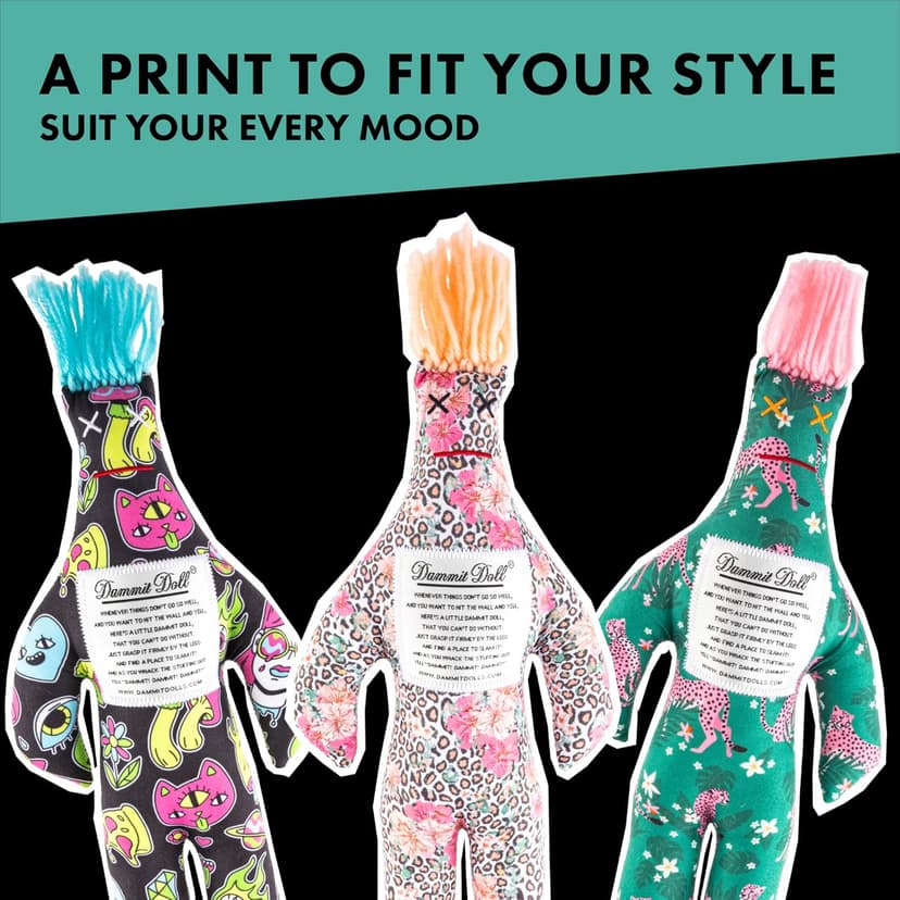 Dammit Doll - Classic Random Color, Stress Relief - Gag Gift - 1 Doll