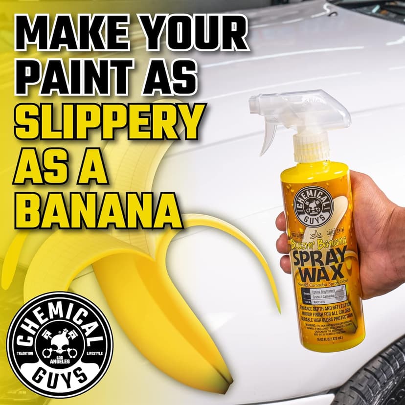 Chemical Guys Spray Wax Blazin' Banana - Carnauba Car Wax Spray for High Gloss Shine and Protection, Safe for Cars, Trucks, SUVs, RVs, and More - 16 oz