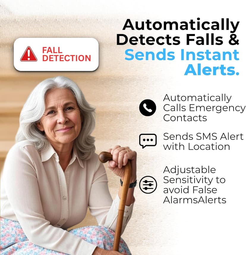 Seculife Smartwatch: Medical Alert Bracelet with GPS Tracker, Fall Detection Smart Watch, 2 Way Calling, SOS Button, Medical Watch, Emergency Device for Seniors, Life Alert System, Elderly Monitoring