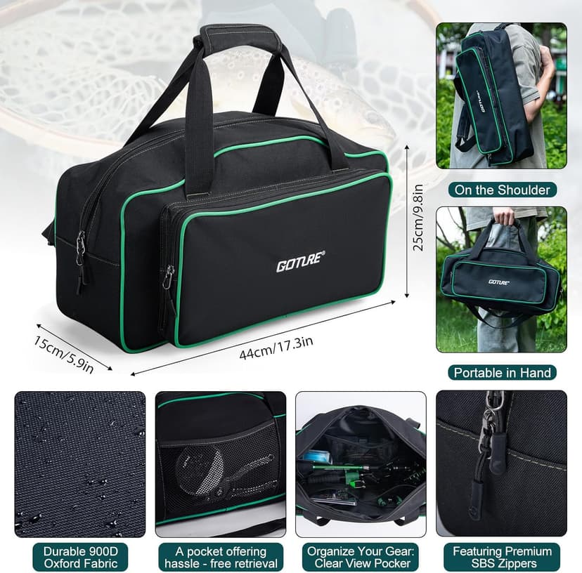 Goture Fishing Rod and Reel Combos-2PCS Telescopic Fishing Pole+2PCS Pre-Loaded Spinning Reels with Carrier Bag,1.8M-2.7M Telescopic Rod Reel Kit for Starter Travel Saltwater Freshwater,Gifts for Men