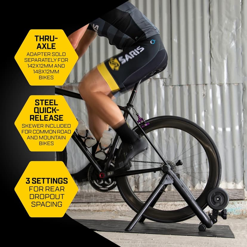 Saris Mag and Mag Plus Indoor Bike Trainer, Magnetic Resistance, Compatible with Zwift App