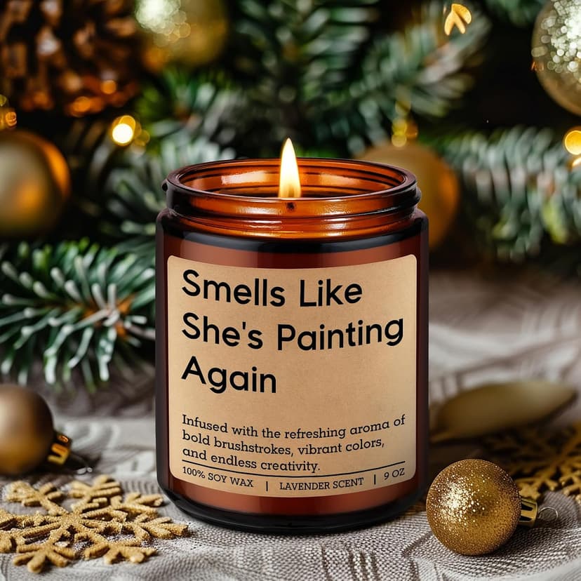 Funny Appreciation, Christmas, Birthday Gifts for Artists, Art Teacher Women, Watercolor Artists, Art Lovers, Painting Lovers LEADO Candle - Gifts for Artists Women, Painters, Artist Gifts for Women B0FNWBCXDL