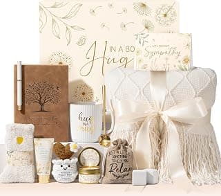 Loss of Mother Father Husband Bereavement Grief Gifts, Sorry for Your Loss Care Package Memorial Miscarriage Gift for Mothers Sympathy Gift Baskets for Loss of Loved One, Condolences Gift Hug in a Box B0GQZF28G9