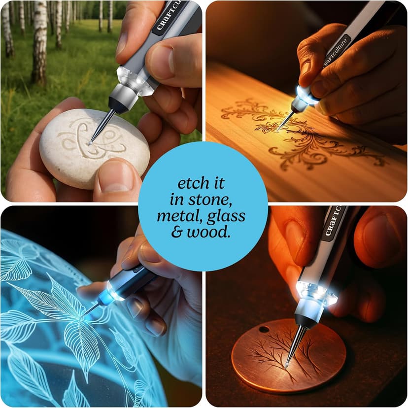 Cool Birthday Gift Ideas - Engraver Pen Tool - Teen Boy Gifts - Unique Gifts for Women, Teenage Girl - Craft Kits for Adults EtchMate Engraving Pen for Metal, Wood, Glass, Plastic & All Materials B0FRNNZZZH