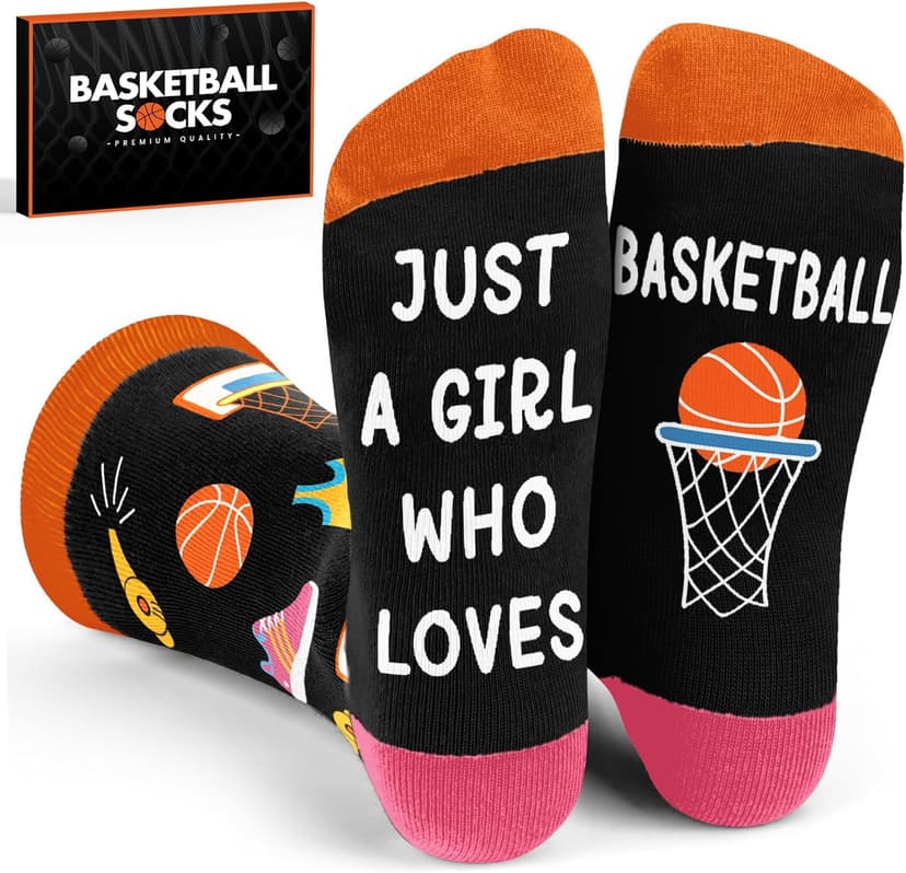 Basketball Socks for Men, Women & Youth – Funny Basketball Gifts, Stocking Stuffers, Novelty Socks for Players, Coaches, Boys & Girls, and Cool Sport Accessories for Christmas