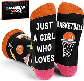 Basketball Socks for Men, Women & Youth – Funny Basketball Gifts, Stocking Stuffers, Novelty Socks for Players, Coaches, Boys & Girls, and Cool Sport Accessories for Christmas