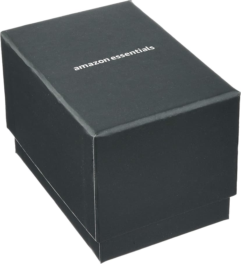 Amazon Essentials Men's Easy to Read 42mm Leather Band Analog Watch