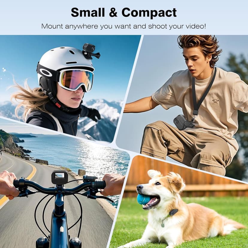 rgjzkgn 128GB Body Cameras with Audio and Video Recording: 1080P FHD Thumb Size Bodycam, Sports Action Body Camera, Wearable Pocket Camera Body Cam for Work, Travel, Fishing, Pet Walking, Outdoor