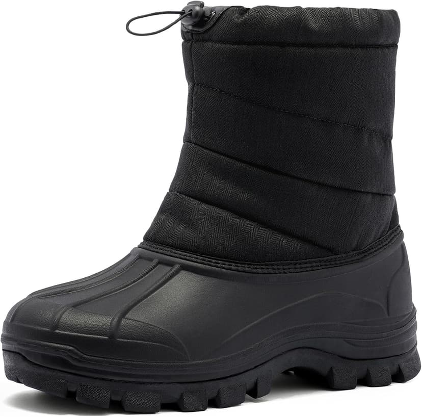 TRAILBLITZ Men's Winter Snow Boots Waterproof Warm Lightweight Non Slip Fur Lined for Outdoor Comfortable Casual Cold Weather