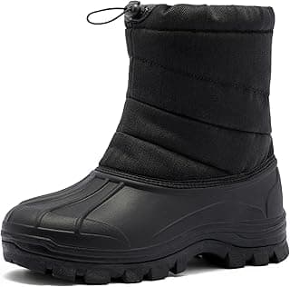 TRAILBLITZ Men's Winter Snow Boots Waterproof Warm Lightweight Non Slip Fur Lined for Outdoor Comfortable Casual Cold Weather