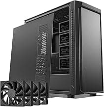 DARKROCK Classico Max Storage Master E-ATX Computer Case with 4x120mm Black Fan, 10 x3.5 HDD+3 x2.5 SDD USB 3.0 Ready, 360mm Radiator Supported, Vertical Slots for GPU Vertically Mount - Black