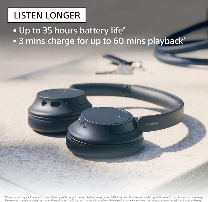 Sony WH-CH720N Noise Canceling Wireless Headphones Bluetooth Over The Ear Headset with Microphone and Alexa Built-in, Black New