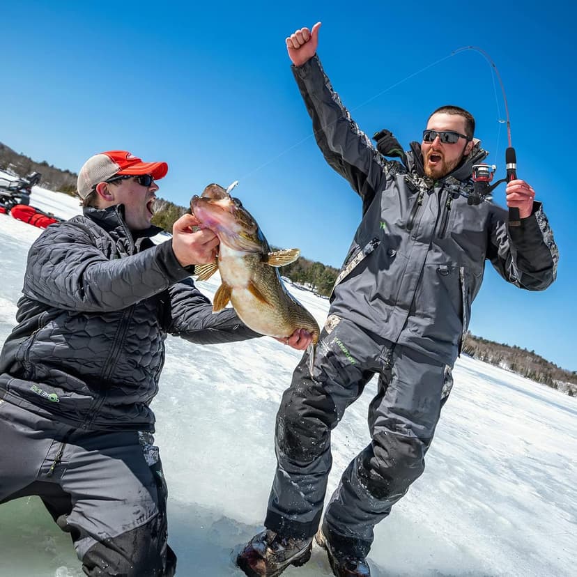 PLUSINNO Ultralight Ice Fishing Rod and Reel Combo, 25”/26”/27”/28” Sensitive Ice Fishing Pole Ice Fishing Gear for Walleye Perch Panfish Bluegill