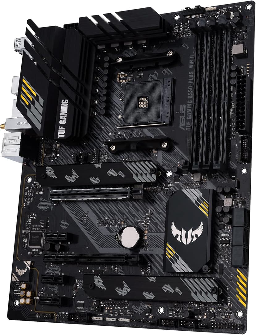 ASUS TUF Gaming B550-PLUS WiFi II AMD AM4 (3rd Gen Ryzen™) ATX Gaming Motherboard (PCIe 4.0, WiFi 6, 2.5Gb LAN, BIOS Flashback, USB 3.2 Gen 2, Addressable Gen 2 RGB Header and Aura Sync)
