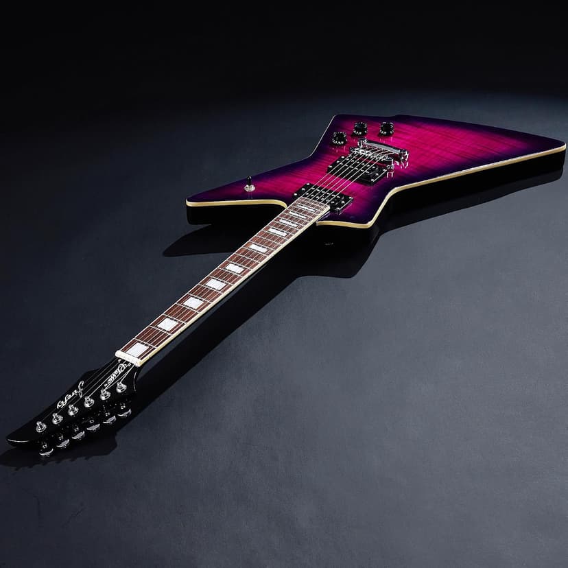 Firefly FFLX Solid Body Electric Guitar,Mahogany Guitar body,Stainless steel and ball end frets,rosewood fretboard(Purple Color)