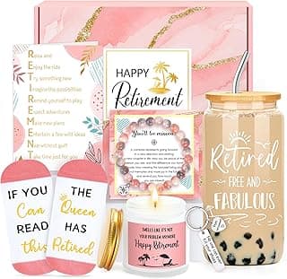 Retirement Gift for Woman 2026 Retired Gifts for Women Happy Cool Retirement Gift Basket for Women Coworker Teacher Nurse Boss Friend Mom Grandma Retirees, 20Oz Tumbler Card The Queen Has Retired Sock B0DWS42JVS