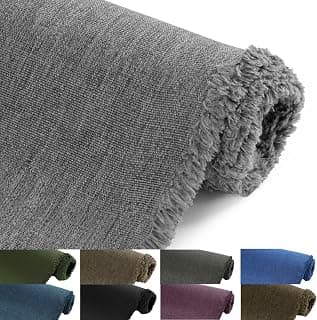 Waterproof Canvas Fabric by The Yard, 58inch 600D Upholstery Fabric Polyester Material Outdoor Water Resistant Material for Sewing Chair Patio Cushion Bag Sofa Seat Repair, 1 Yard Flaxen Grey