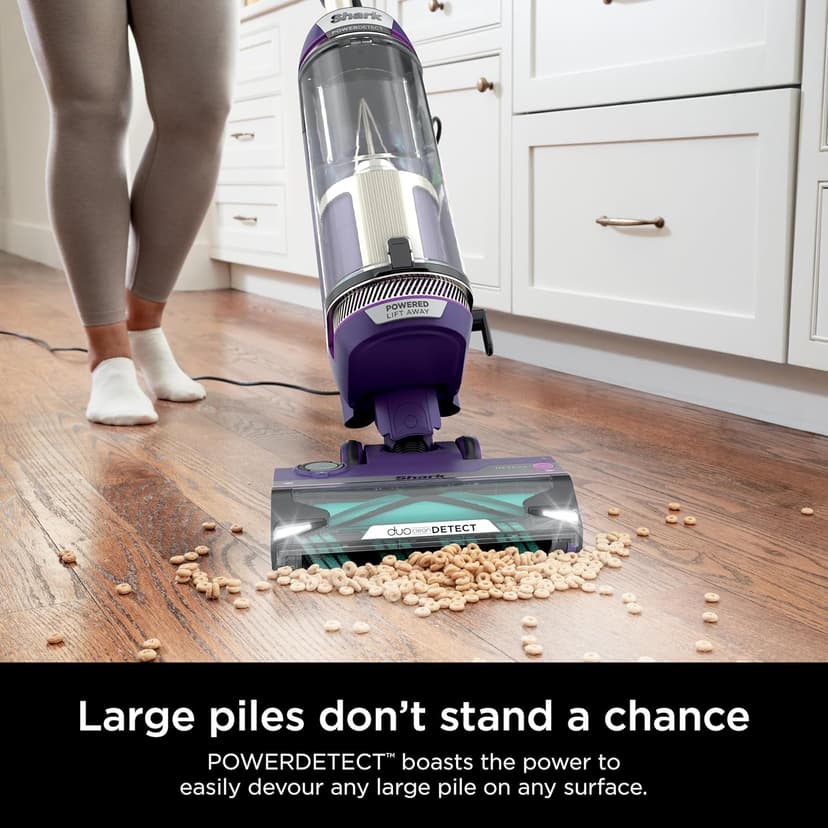 Shark POWERDETECT Upright Vacuum Cleaner with HEPA Filter, Heavy Duty Vacuum with Powerful Suction for Pet Hair Pickup, DuoClean Technology, Powered Lift-Away, Ideal for Carpets & Hardfloors, AZ4002