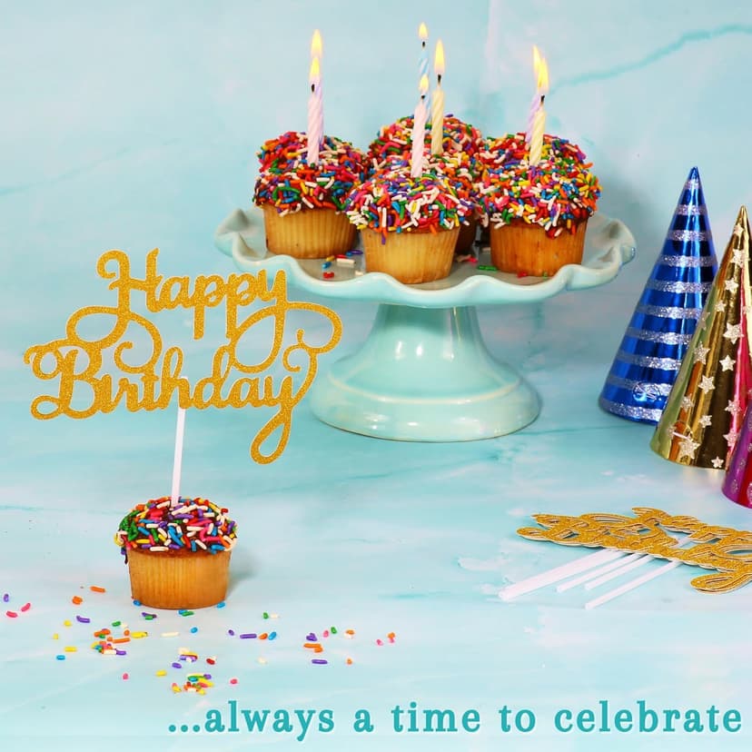 Birthday Gift Basket | Cupcakes Bakery Fresh [9 Count] | Mini Rainbow Sprinkle Cupcakes Individually Wrapped | Birthday Treats for Kids, Men, Women| Kosher, Nut Free | Stern’s Bakery B0D154PXW7