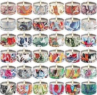 Set 36Pack Scented Candles Gifts Soy Wax Travel Tin Jar Candles for Home 2.5 OZ jar Candles for Mom, Birthday, Thanksgiving, Mother's Day,Aromatherapy,Valentine's Day Gifts B0FLVT8QX1