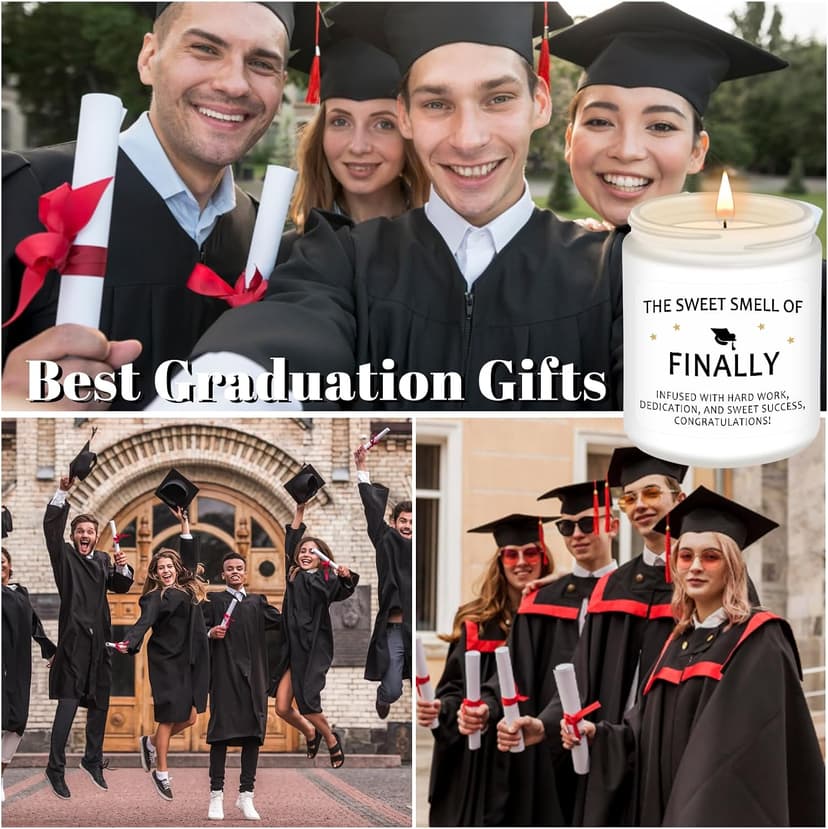 Homsolver Funny Graduation Gift for Her Him, College, High School, Masters Degree, Phd, Nurse Graduation Gifts for Women & Men, Scented Candles B0GD6TWT8M