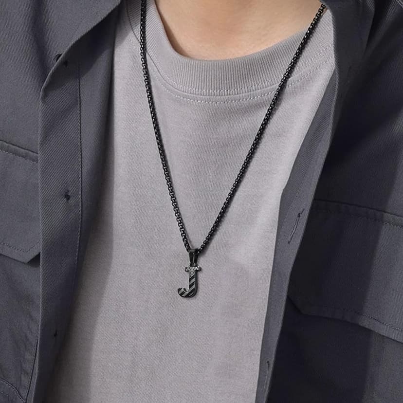 Stainless Steel Army Pendant Jewelry for Kids Teen Boy Zocomi American Flag Initial Necklace Gifts for Boys & Men B0FS78XFTM