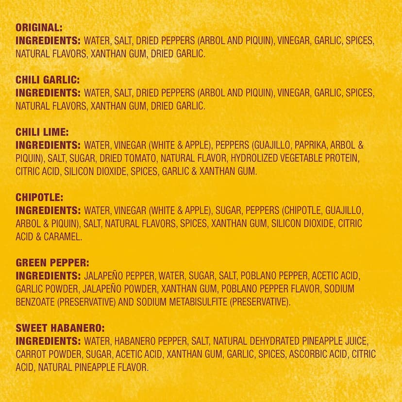 Cholula Hot Sauce Variety Pack, Product of Mexico, Gift Set Includes Six 5 Fl Oz Signature Cholula Hot Sauces for Eggs, Pizza, Mexican Dishes, and More, 30 fl oz B07FTTWDJS