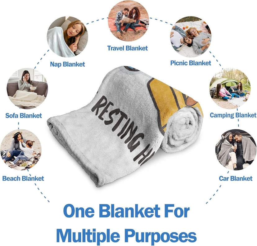 om Daughter Son Grandkids, Birthday Gifts for Papas Dad Grandpa, Flannel Throw for Couch and Naps, 60‘’ x 50‘’ (Gray) Funny Papa Gifts, Papa is Not Sleeping Blanket Gift B0FD9JGRJ3