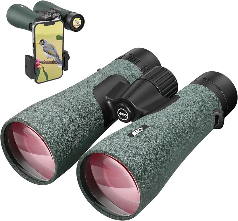 12x50 UHD Binoculars for Adults High Powered with Upgraded Phone Adapter - Large View, Lightweight, IPX7 Waterproof - Binoculars for Hunting Bird Watching Travel Cruise