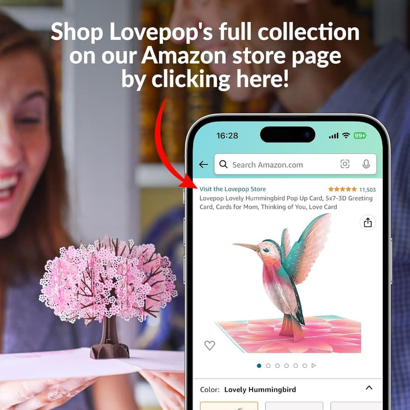 Lovepop Valentines Day Card for Her, Him - 3D Disney Pop-Up Cards - Lilo and Stitch - Stitch Rockin' - 5" x 7" - Blank Notecard & Envelope Included