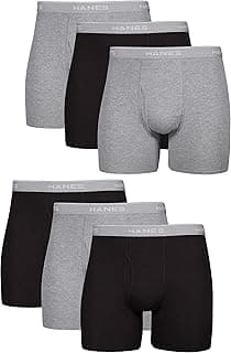 Hanes Men's Boxer Briefs, Cool Dri Moisture-Wicking Underwear, Cotton No-Ride-up for Men, Multi-Packs
