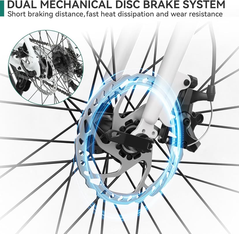 YITAHOME 700C Road Bike, 21 Speed Commuter Bicycle for Men Women, Lightweight Aluminum Frame Racing Bike, Adult Bicycle with Dual Disc Brake