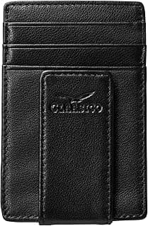 Claasico Money Clip Leather Wallet For Men Slim Front Pocket RFID Blocking with Super Strong Magnetic