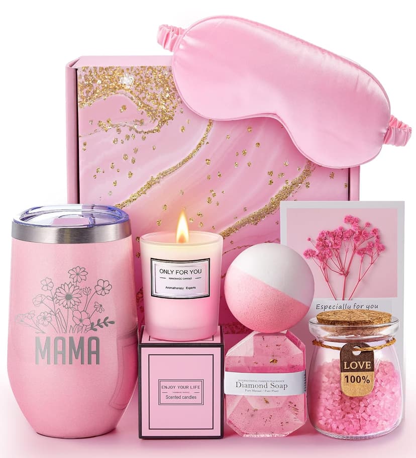 Mothers Day Gifts for Mom Grandma, Mom Birthday Christmas Gifts, Thoughtful Gift for Mother in law Step Mom, Best Mother's Day Gifts from Daughter Son Kids, Lavender Mom Spa GiftBasket Set B0CYLKB71G