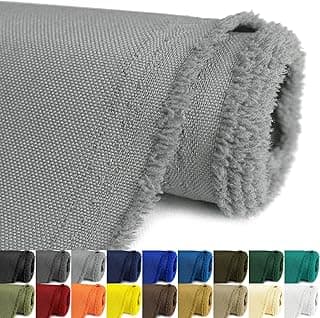 Konelia Waterproof Canvas Fabric by the Yard Outdoor Upholstery Fabric 600D Cordura Polyester Fabric Water Resistant Sewing Fabric for Chair Patio Cushion Purse Tote Bag Interior 1 Yard Silver Grey