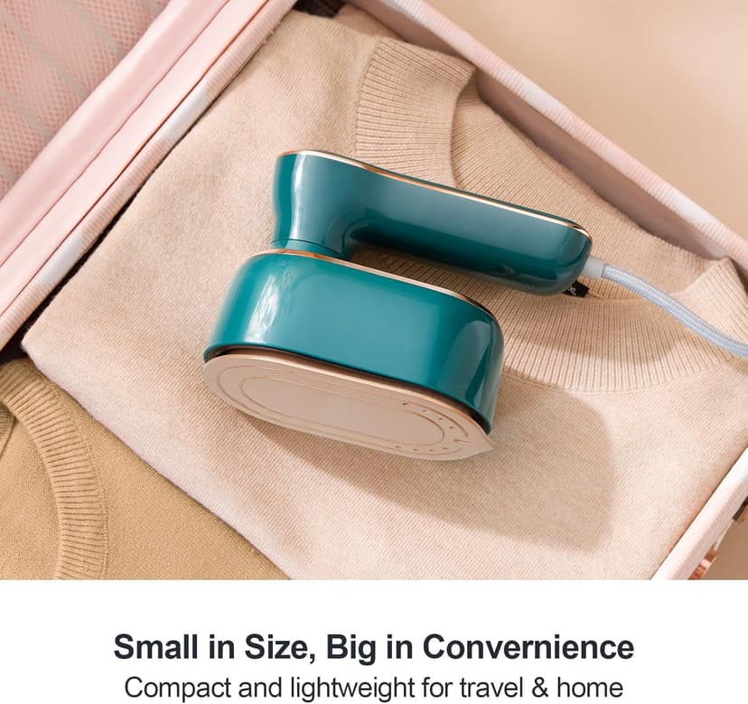 Travel Steamer for Clothes -1000W Small Steam Irons Foldable for Wrinkle Removal, Compact Portable Mini Steamer for Clothes Travel College Dorm Office Home Garment Steamer for Clothes 120V，1 Piece