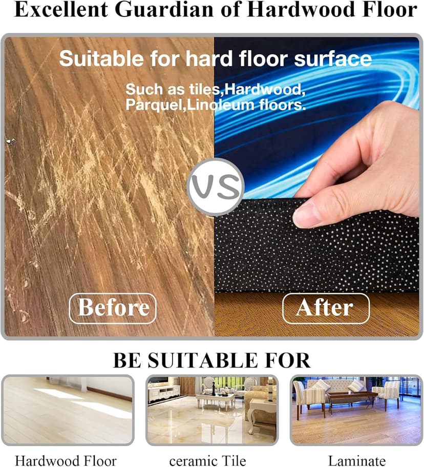 Office Chair Mats Hard-Floor Chair Mats Office Gaming Chair Mat with Blue Lightning Design (Blue)
