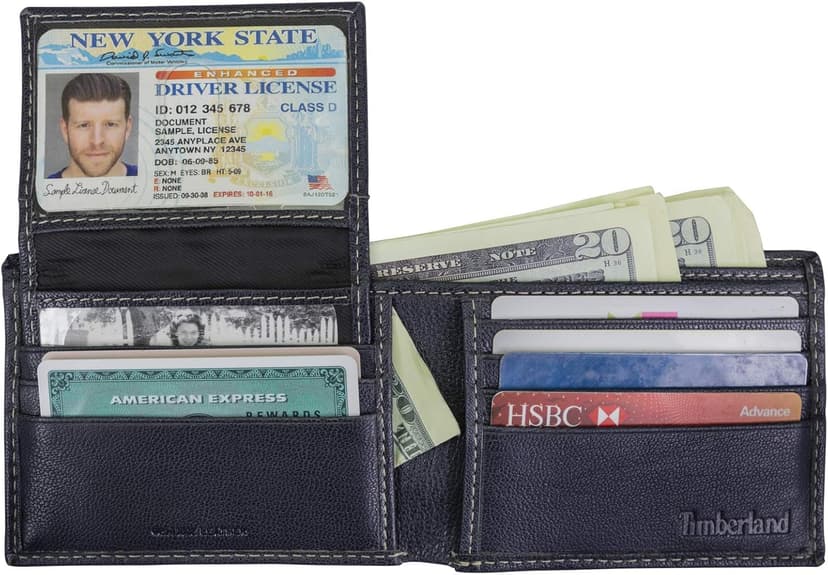 Timberland Men's Genuine Leather Passcase Security RFID Wallet