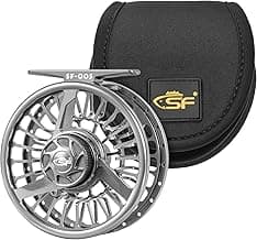 SF Premium SF005 Fly Fishing Reel Aircraft-Grade Aluminum 3/4/5, 5/6/7, 7/8/9 WT Dust-Proof Sealed Drag Free Reel Case Perfect for Trout & Bass
