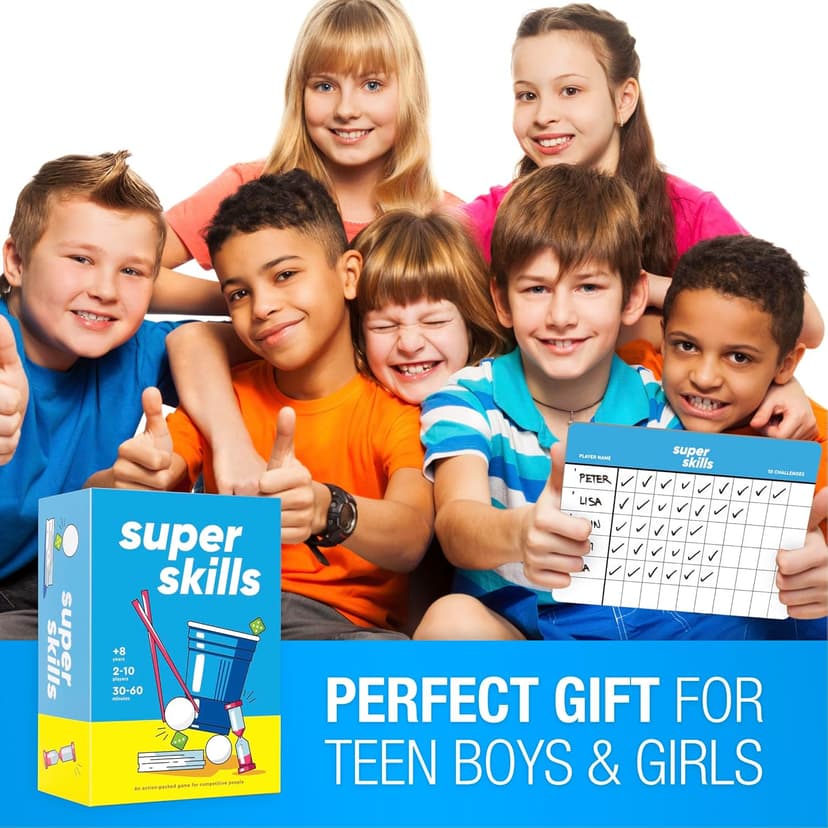 Super Skills - Action Game for Competitive People - Beat Your Friends at 120 Challenges - Fun Group Activity for Family Night or Party with Kids, Teen