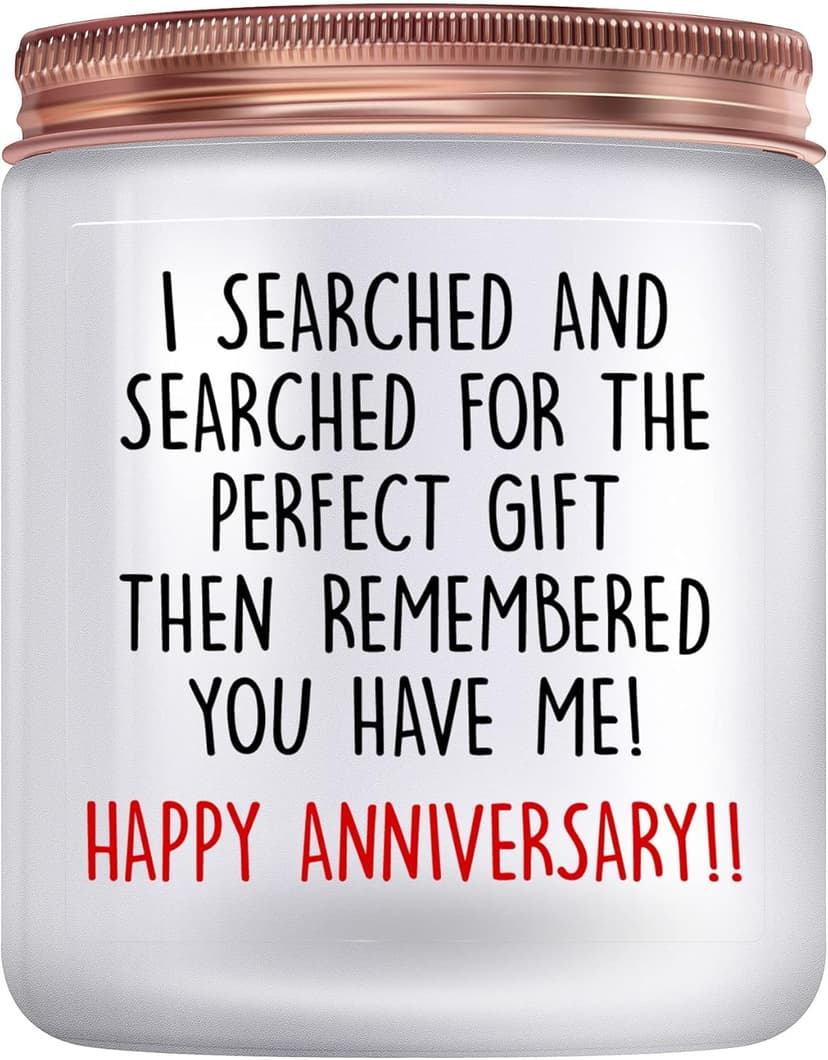 Happy Anniversary Candles Gifts for Her Him Couple- 1, 2, 5, One Year Anniversary Romantic Gifts for Wife Husband Girlfriend Boyfriend