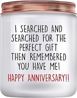 Happy Anniversary Candles Gifts for Her Him Couple- 1, 2, 5, One Year Anniversary Romantic Gifts for Wife Husband Girlfriend Boyfriend
