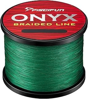 Piscifun Onyx Braided Fishing Line, Superline Abrasion Resistant Braided Lines, Zero Stretch Super Strong, Low Memory, Fast Water Cutting PE Fishing Lines, 6lb-150lb