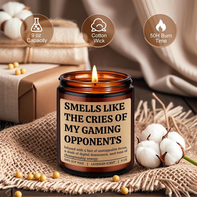 Gamer Gifts for Video Game Lover, Cool Christmas, Birthday Gifts for Gamer Boyfriend, Son, Husband, Dad, Girl, Gaming Stuff LEADO Video Game Candle - Gifts for Gamers Men, Gaming Gifts for Women, Boy B0FY1HKB8B