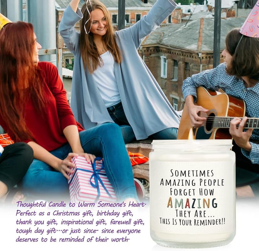 Christmas/Thank You/Inspirational Gift for Woman Her Friend Teacher Mom Girlfriend Sister Bestie, Stocking Stuffers, Lavender Craftique Gifts for Women, Birthday Gifts for Women- You're Amazing Candle B0DYMW78WD